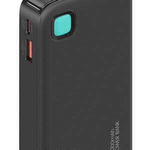 USAMS power bank CD224 με καλώδιο USB-C, 2x θύρες εξόδου, 10000mAh, 20W, μαύρο