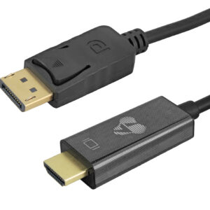 POWERTECH καλώδιο DisplayPort σε HDMI CAB-H188, 4K/60Hz, 21.6 Gbps, 2m, μαύρο