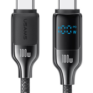 USAMS καλώδιο USB-C SJ742, 100W, 480Mbps, 1.2m, μαύρο