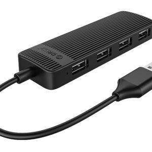 ORICO USB hub FL02, 4x θυρών, USB 2.0, 480Mbps, USB σύνδεση, μαύρο