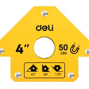DELI μαγνητική γωνία συγκόλλησης DL-HDW50 με 45°/90°/135° γωνίες, 4", 22kg