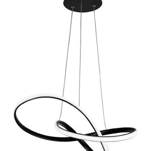 POWERTECH LED φωτιστικό οροφής HLL-0180, 50W, 4000K, Φ60cm x 120cm, μαύρο