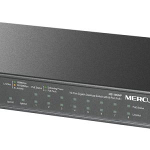 MERCUSYS Desktop Switch MS110GMP, 8x 10/100/1000Mbps PoE+, 2x Gigabit, Ver. 1.0