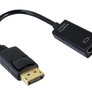 POWERTECH αντάπτορας DisplayPort σε HDMI CAB-DP076, 4K/60Hz, 0.1m, μαύρος