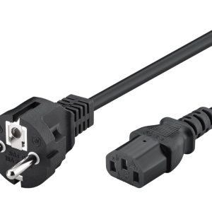 POWERTECH καλώδιο τροφοδοσίας Η/Υ & οθόνης P002, 3x0.75mm², copper, 1.5m, μαύρο