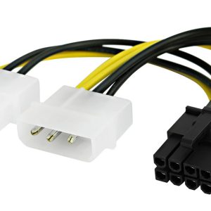 POWERTECH καλώδιο PCIe 8pin σε 2x molex 3pin CAB-W051, 0.15m