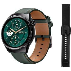 MIBRO smartwatch Lite 3 Pro με 2x λουράκια, heart rate, 1.32" AMOLED, GPS, 5 ATM, μαύρο/πράσινο