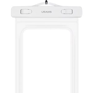 USAMS αδιάβροχη θήκη smartphone US-YD011, έως 7", IPX8, λευκή