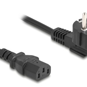DELOCK καλώδιο τροφοδοσίας 81298, 3x 1.00mm², 1m, μαύρο