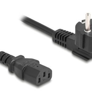 DELOCK καλώδιο τροφοδοσίας 81326, 3x 0.75mm², 2m, μαύρο