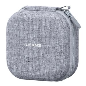 USAMS θήκη οργάνωσης ακουστικών Bluetooth ZB351, 9.5x9.5x5cm, γκρι