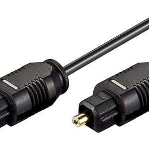 GOOBAY καλώδιο ήχου Toslink 51218, gold plated, 2.2mm, 3m, μαύρο
