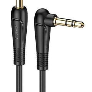 KAKUSIGA καλώδιο ήχου 3.5mm KSC-521, AUX, 90°, HiFi 1m, μαύρο