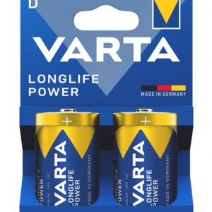 VARTA αλκαλικές μπαταρίες Longlife Power, D/LR20, 1.5V, 2τμχ