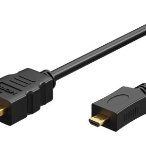 GOOBAY καλώδιο micro HDMI σε HDMI 53781 με Ethernet, 4K/60Hz, 1m, μαύρο