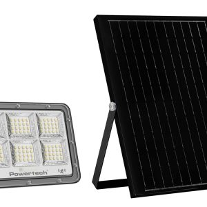 POWERTECH LED ηλιακός προβολέας PT-1456 με τηλεχειριστήριο, αισθητήρας κίνησης, 60W, 4000K, 750lm, IP66