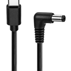 GOOBAY καλώδιο τροφοδοσίας USB-C σε DC 78972, 5.5x2.1mm, 1m, μαύρο