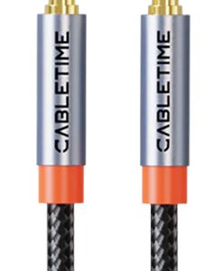 CABLETIME καλώδιο ήχου 3.5mm CT-AM35M, gold plated, 1.5m, μαύρο