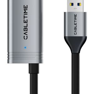 CABLETIME καλώδιο προέκτασης USB CT-AMAFA3, active, 5Gbps, 5m, μαύρο