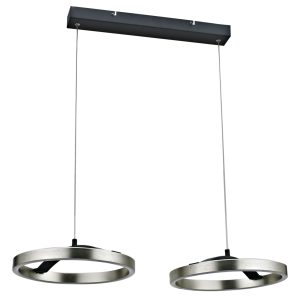 POWERTECH LED φωτιστικό οροφής HLL-0203, 42W, 4000K, 70x30x120cm, ασημί/μαύρο