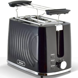 BRUNO φρυγανιέρα BRN-0274, 2 θέσεων, 900W, με σχάρα ψησίματος, μαύρη