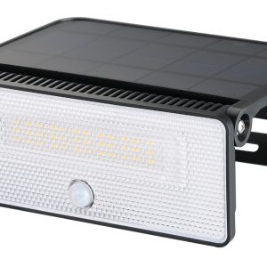 POWERTECH LED ηλιακό φωτιστικό PT-1518 με αισθητήρα κίνησης, 12W, 3600mAh, μαύρο