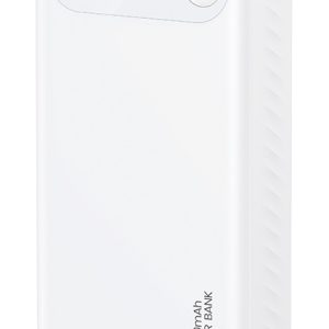 USAMS power bank CD251 με οθόνη, 3x θύρες εξόδου, 20000mAh, PD20W, λευκό