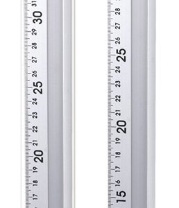 MP μεταλλικός χάρακας PA003A, 40cm, ασημί