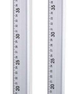 MP μεταλλικός χάρακας PA004, 50cm, ασημί