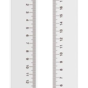 MP πλαστικός χάρακας PL022, 20cm, διάφανος