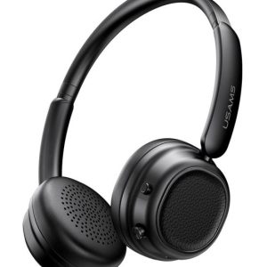 USAMS headphones SR01, ασύρματα, ANC, Φ40mm, 350mAh, μαύρα