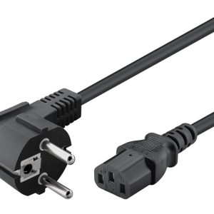 POWERTECH καλώδιο τροφοδοσίας PC CAB-P016, 3x 0.50mm², copper, 1.5m, μαύρο