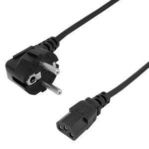 POWERTECH καλώδιο τροφοδοσίας CAB-P046, 3x 0.75mm², CCS, 1m, μαύρο