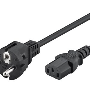POWERTECH καλώδιο τροφοδοσίας CAB-P048, 3x 0.75mm², copper, 1m, μαύρο