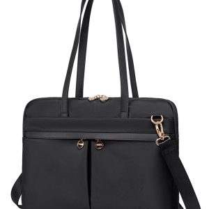 CHANTRIA γυναικεία τσάντα ώμου CB00773 για laptop 15.6", 4L, μαύρη
