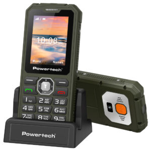 POWERTECH κινητό τηλέφωνο Sentry Armor, dual SIM, πλήκτρο SOS, 4G, IP67, χακί