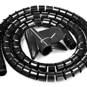 POWERTECH δεματικό καλωδίων TIES-083, πλαστικό, Φ20mm, 2m, μαύρο