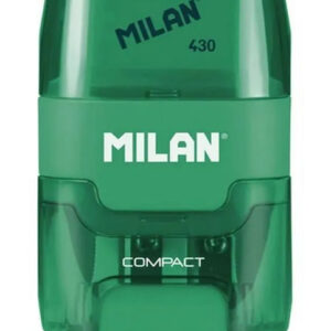MILAN ξύστρα μολυβιών με κάδο & γόμα 1204703116, πράσινη
