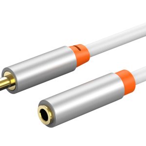 CABLETIME καλώδιο προέκτασης ήχου 3.5mm CT-AV311-P12G, gold plated, 0.5m, λευκό