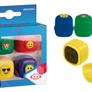 EMOJI παιδικές σφραγίδες EM24001, 4x σχέδια/χρώματα
