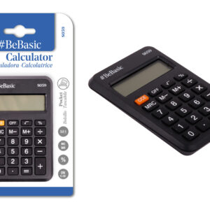 BEBASIC αριθμομηχανή τσέπης S059, μπαταρίας, 8 ψηφία, μαύρη