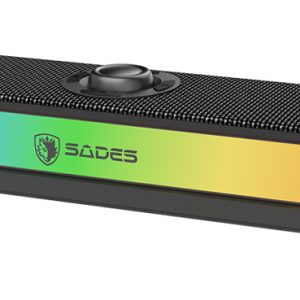 SADES soundbar Posevolt με RGB φωτισμό, 10W, Bluetooth & USB-C/USB, μαύρο
