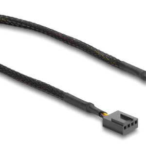 DELOCK καλώδιο προέκτασης 4pin PWM 91360 για ανεμιστήρες, 30cm, μαύρο