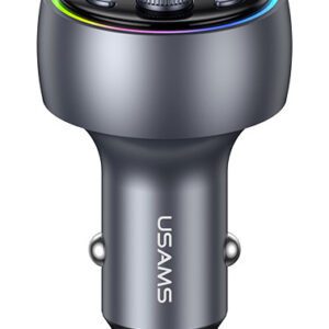 USAMS FM transmitter & φορτιστής CC328, USB/USB-C, 30W, Bluetooth, μαύρο