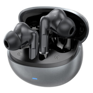 CELEBRAT earphones με θήκη φόρτισης W80, True Wireless, 13mm, 30/230mAh, γκρι