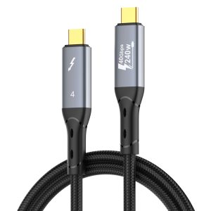 LDNIO καλώδιο USB-C TC-11c, 240W, 40Gbps, 8K/60Hz, 1m, μαύρο