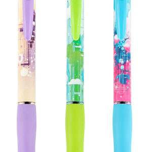 MP στυλό διαρκείας ballpoint PE140-14, 0.7mm μύτη, 14.5cm, μπλε, διάφορα σχέδια, 1τμχ