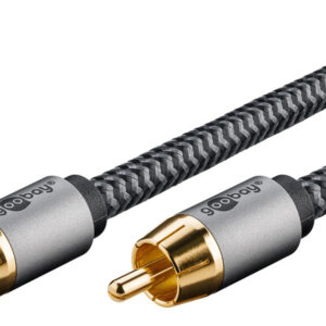 GOOBAY καλώδιο ήχου RCA σε RCA 65297, 3m, μαύρο/ασημί