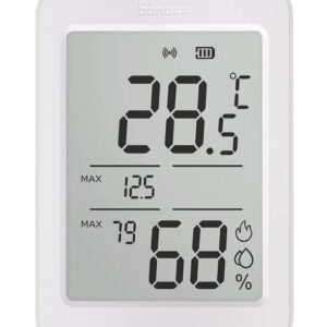 SONOFF smart θερμόμετρο & υγρασιόμετρο AirGuard TH, έως 60°C, ZigBee 3.0 & Bluetooth, λευκό