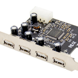 POWERTECH κάρτα επέκτασης PCIe σε 4x USB 2.0 ST622, 480Mbps, ASIX MCS9990